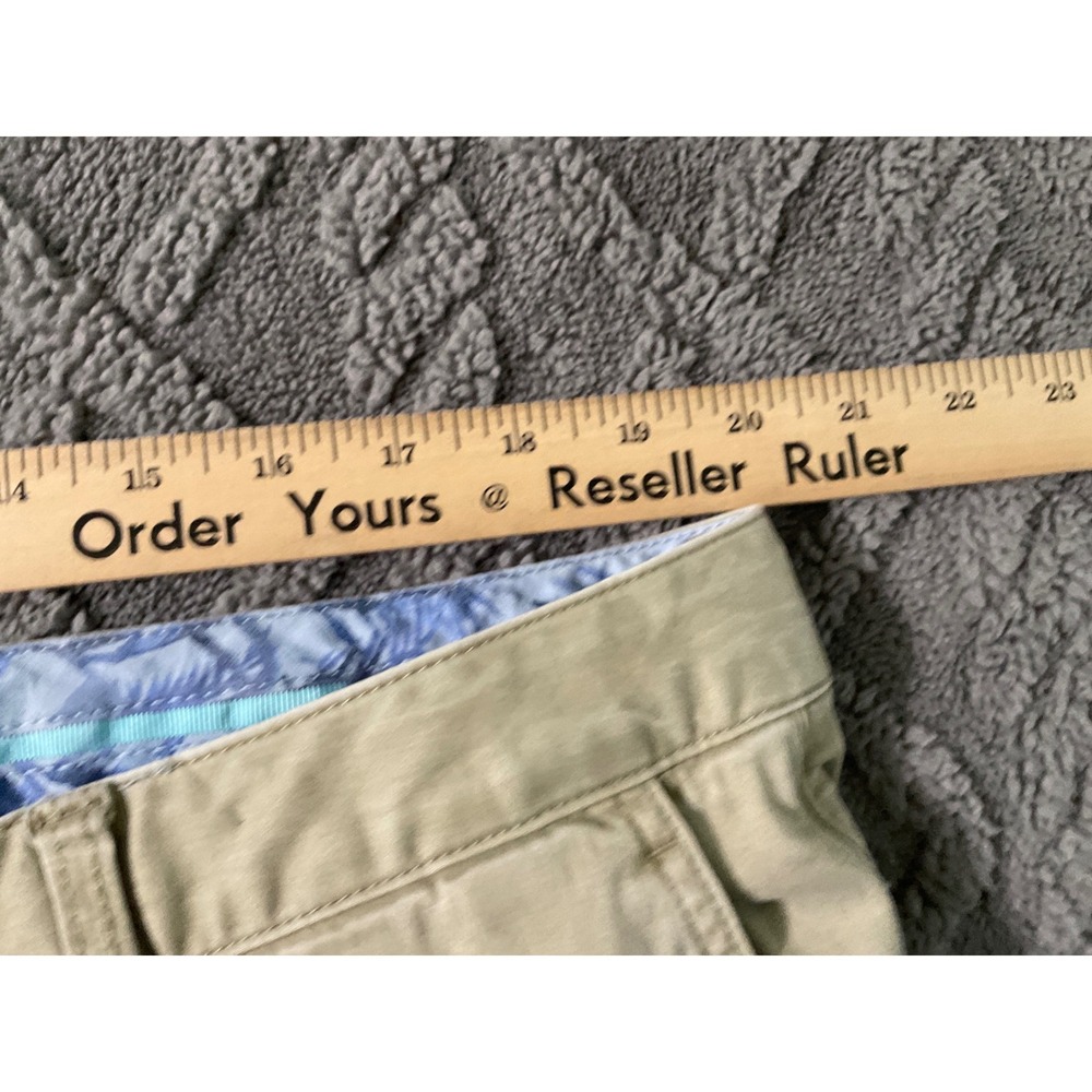 Tommy Bahama Mens Khaki Beige Chino Shorts Size 40 Flat Front Cotton Relaxed Fit - Picture 6 of 11
